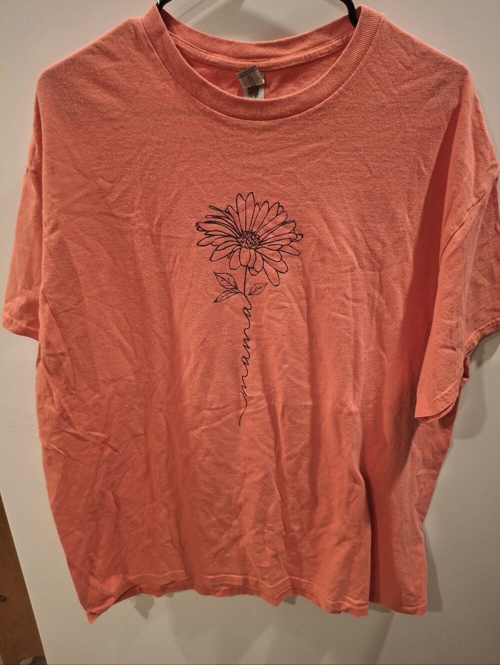 Gildan Mama Coral Floral Line Art Short Sleeve Tee